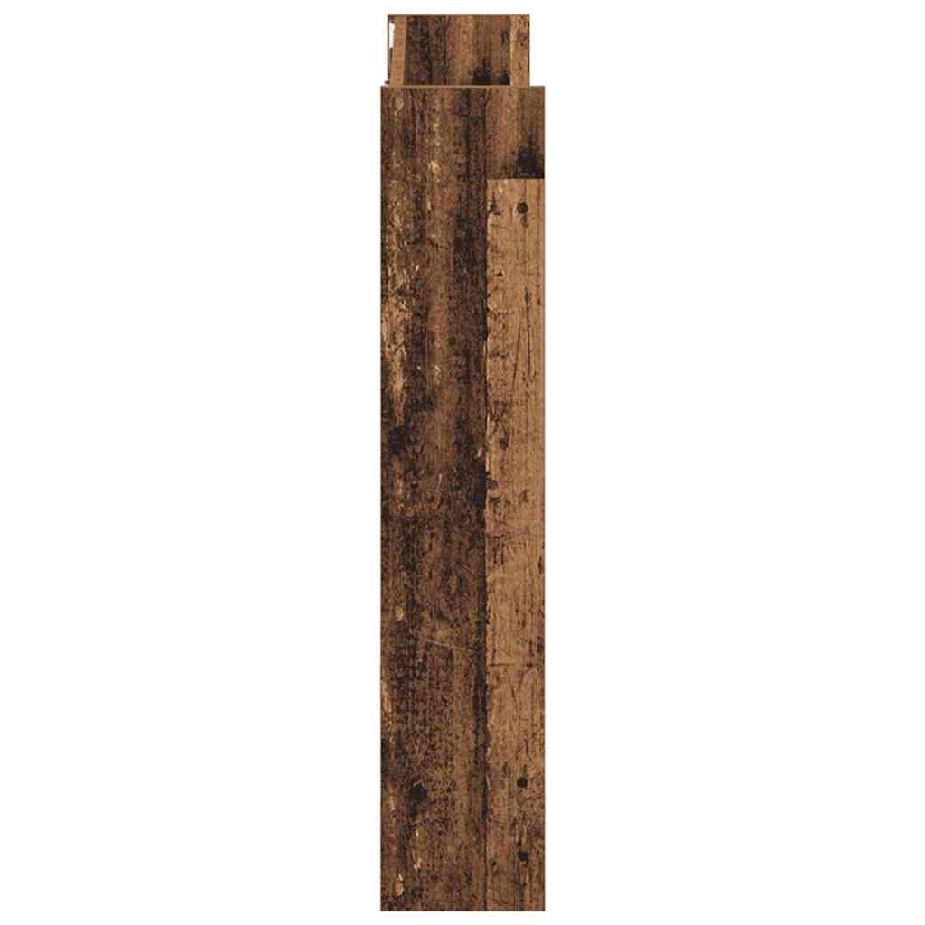 vidaXL Wall Shoe Cabinet Old Wood 80x18x90 cm Engineered Wood 6