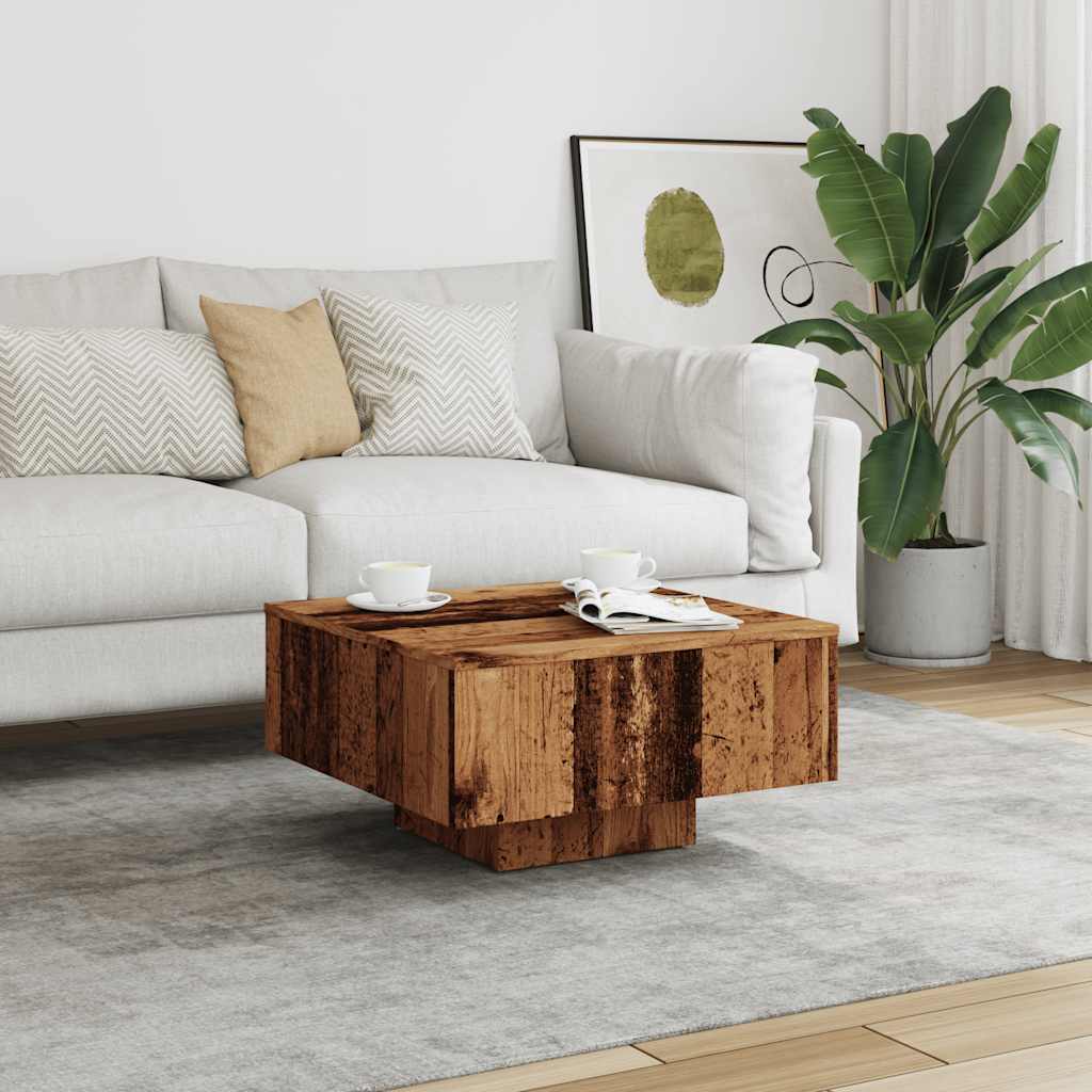 vidaXL Coffee Table Old Wood 60x60x31.5 cm Engineered Wood 3