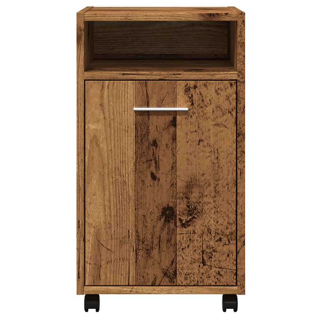vidaXL Cabinet with Wheels Old Wood 33x38x60 cm Engineered Wood 4