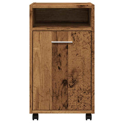 vidaXL Cabinet with Wheels Old Wood 33x38x60 cm Engineered Wood 4