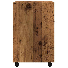 vidaXL Cabinet with Wheels Old Wood 33x38x60 cm Engineered Wood 5