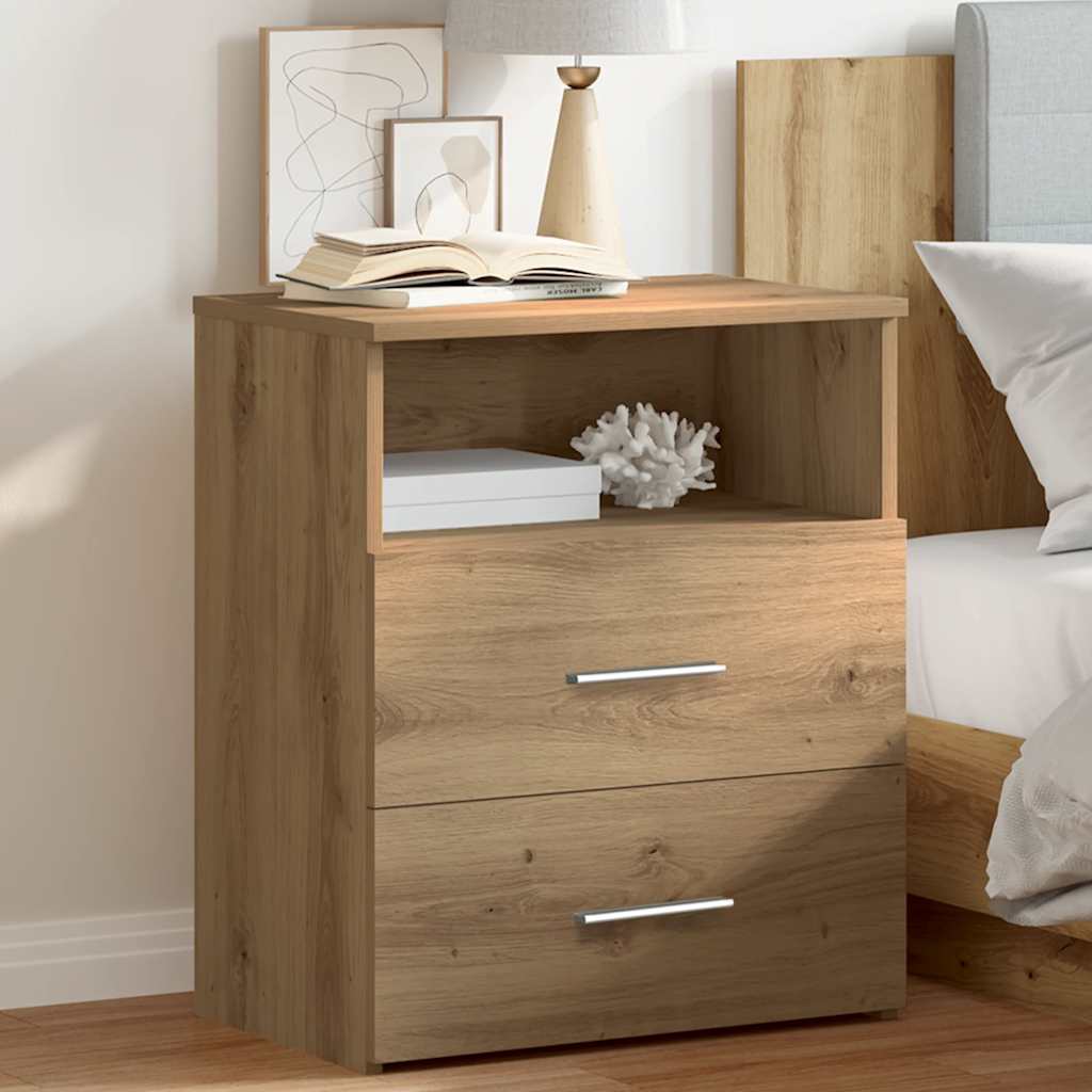 vidaXL Bedside Cabinet Artisan Oak 50x32x60cm Engineered Wood 3