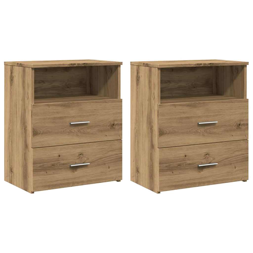 vidaXL Bedside Cabinets 2 pcs Artisan Oak 50x32x60cm Engineered Wood 2