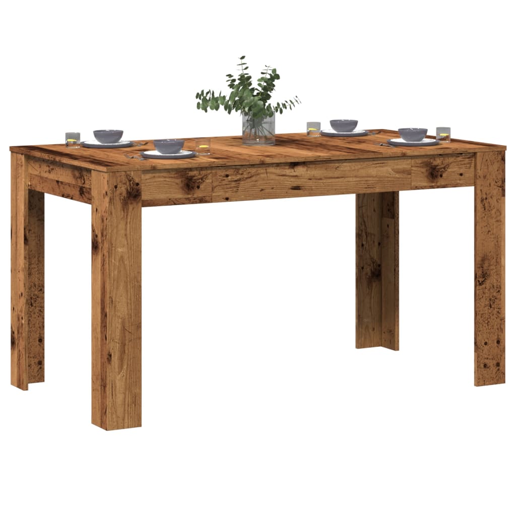 vidaXL Dining Table Old Wood 140x74.5x76 cm Engineered Wood 1