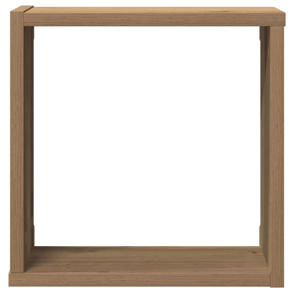vidaXL Wall Cube Shelves 2 pcs Artisan Oak 30x15x30 cm Engineered Wood 5