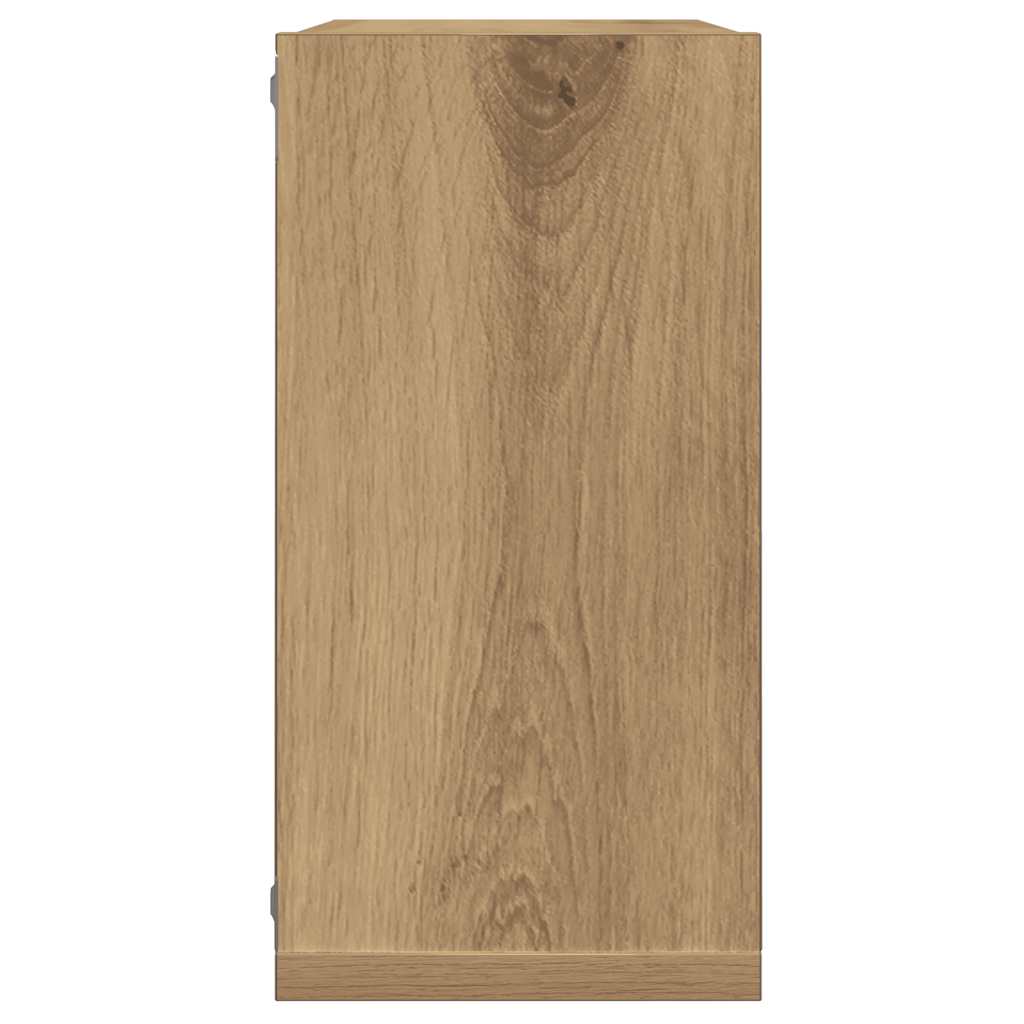 vidaXL Wall Cube Shelves 2 pcs Artisan Oak 30x15x30 cm Engineered Wood 6