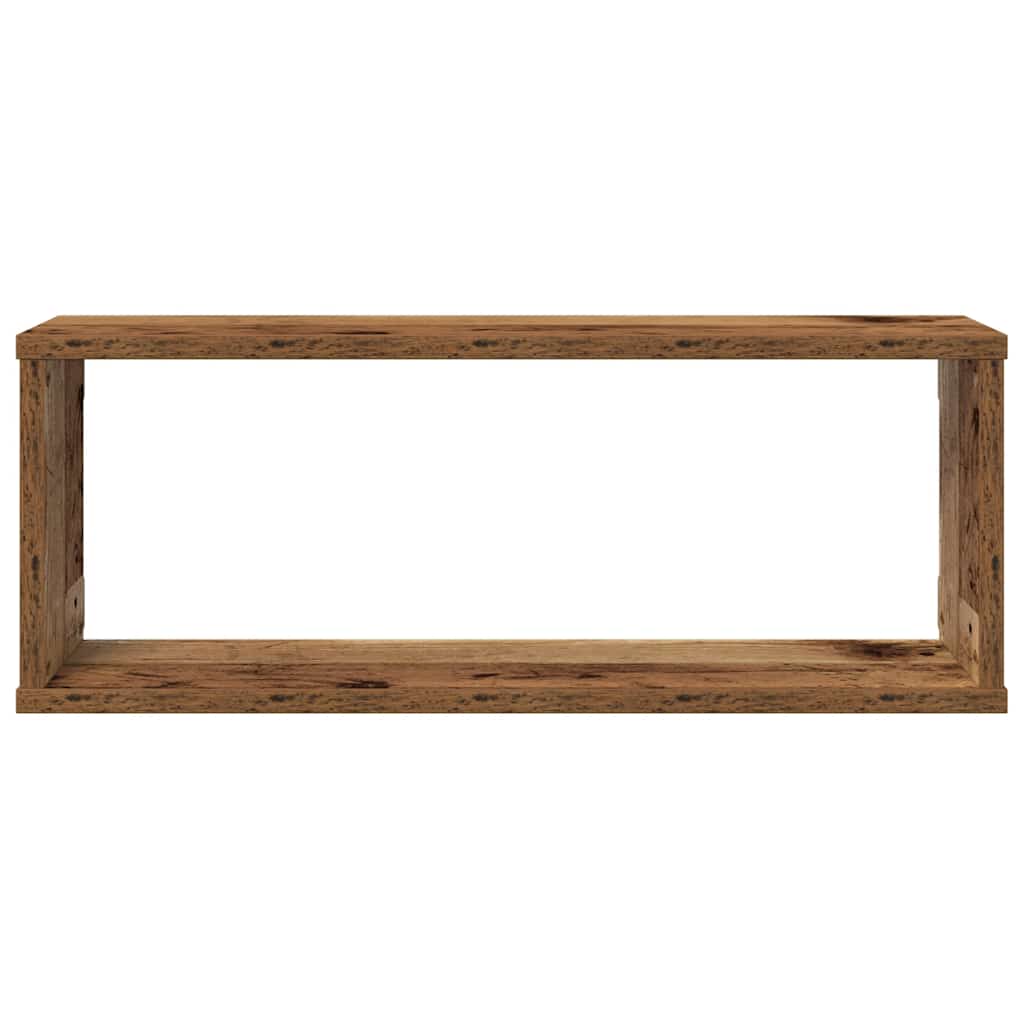 vidaXL Wall Cube Shelves 4 pcs Old Wood 60x15x23 cm Engineered Wood 4