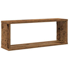 vidaXL Wall Cube Shelves 4 pcs Old Wood 60x15x23 cm Engineered Wood 5