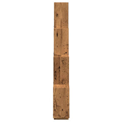 vidaXL Wall Cube Shelf Old Wood 90x15x119.5 cm Engineered Wood 5