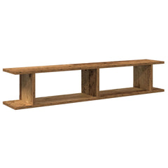 vidaXL Wall Shelves 2 pcs Old Wood 105x18x20 cm Engineered Wood 4