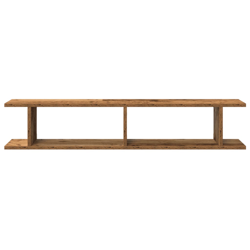 vidaXL Wall Shelves 2 pcs Old Wood 105x18x20 cm Engineered Wood 5