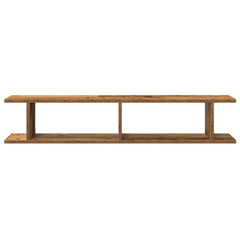 vidaXL Wall Shelves 2 pcs Old Wood 105x18x20 cm Engineered Wood 5