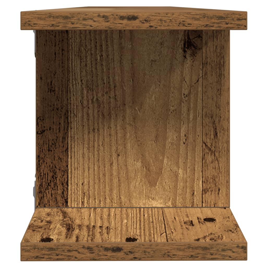 vidaXL Wall Shelves 2 pcs Old Wood 105x18x20 cm Engineered Wood 6