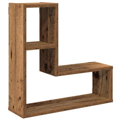vidaXL Wall Cube Shelves 2 pcs Old Wood 50x15x50 cm Engineered Wood 4