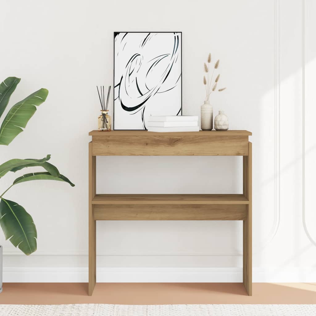 vidaXL Console Table Artisan Oak 80x30x80 cm Engineered Wood 1