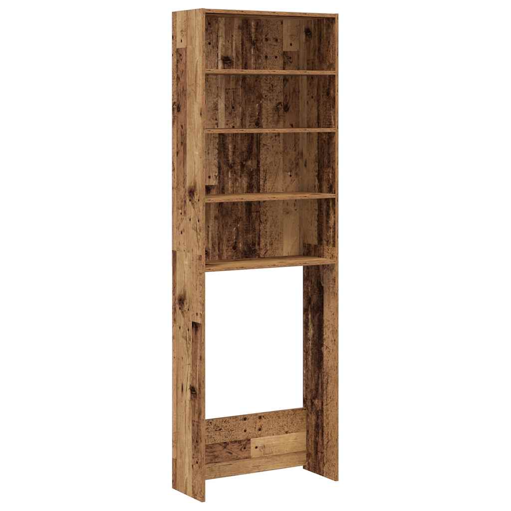vidaXL Washing Machine Cabinet Old Wood 64x24x190 cm 2