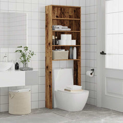 vidaXL Washing Machine Cabinet Old Wood 64x24x190 cm 5