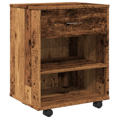 vidaXL Rolling Cabinet Old Wood 46x36x59 cm Engineered Wood 2