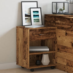 vidaXL Rolling Cabinet Old Wood 46x36x59 cm Engineered Wood 4