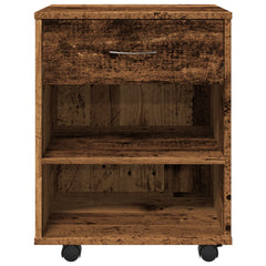 vidaXL Rolling Cabinet Old Wood 46x36x59 cm Engineered Wood 5