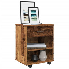 vidaXL Rolling Cabinet Old Wood 46x36x59 cm Engineered Wood 1