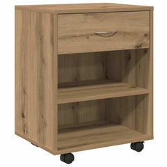vidaXL Rolling Cabinet Artisan Oak 46x36x59 cm Engineered Wood 2