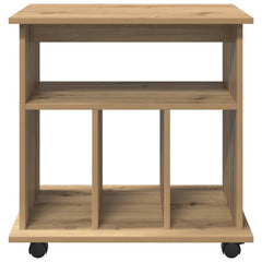vidaXL Rolling Cabinet Artisan Oak 60x45x60 cm Engineered Wood 5