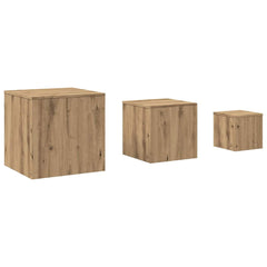 Side Tables 3 pcs Engineered Wood