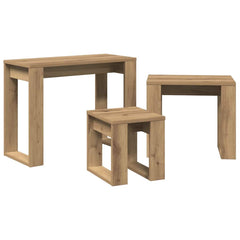 vidaXL Nest of Tables 3 pcs Artisan Oak Engineered Wood 5