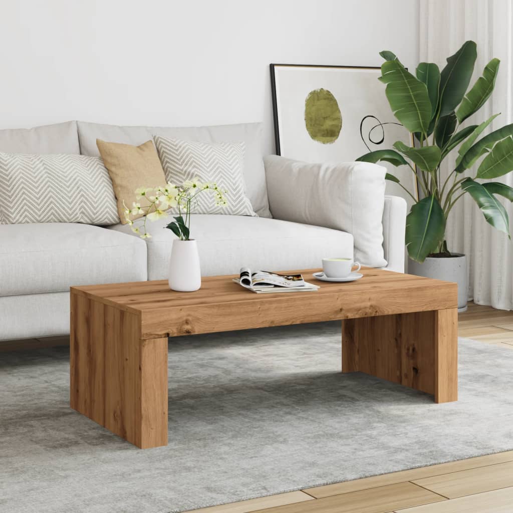 vidaXL Coffee Table Artisan Oak 102x50x35 cm Engineered Wood 3