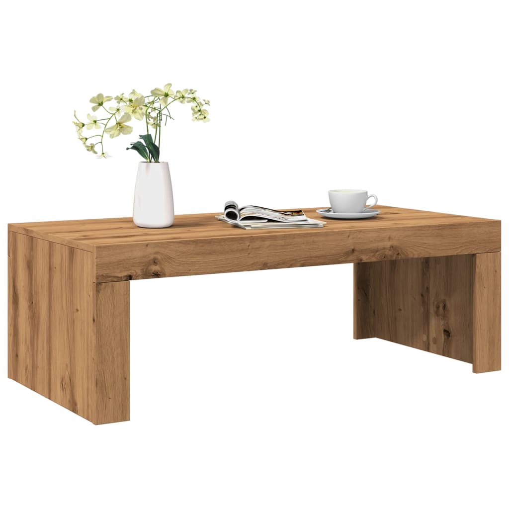 vidaXL Coffee Table Artisan Oak 102x50x35 cm Engineered Wood 1