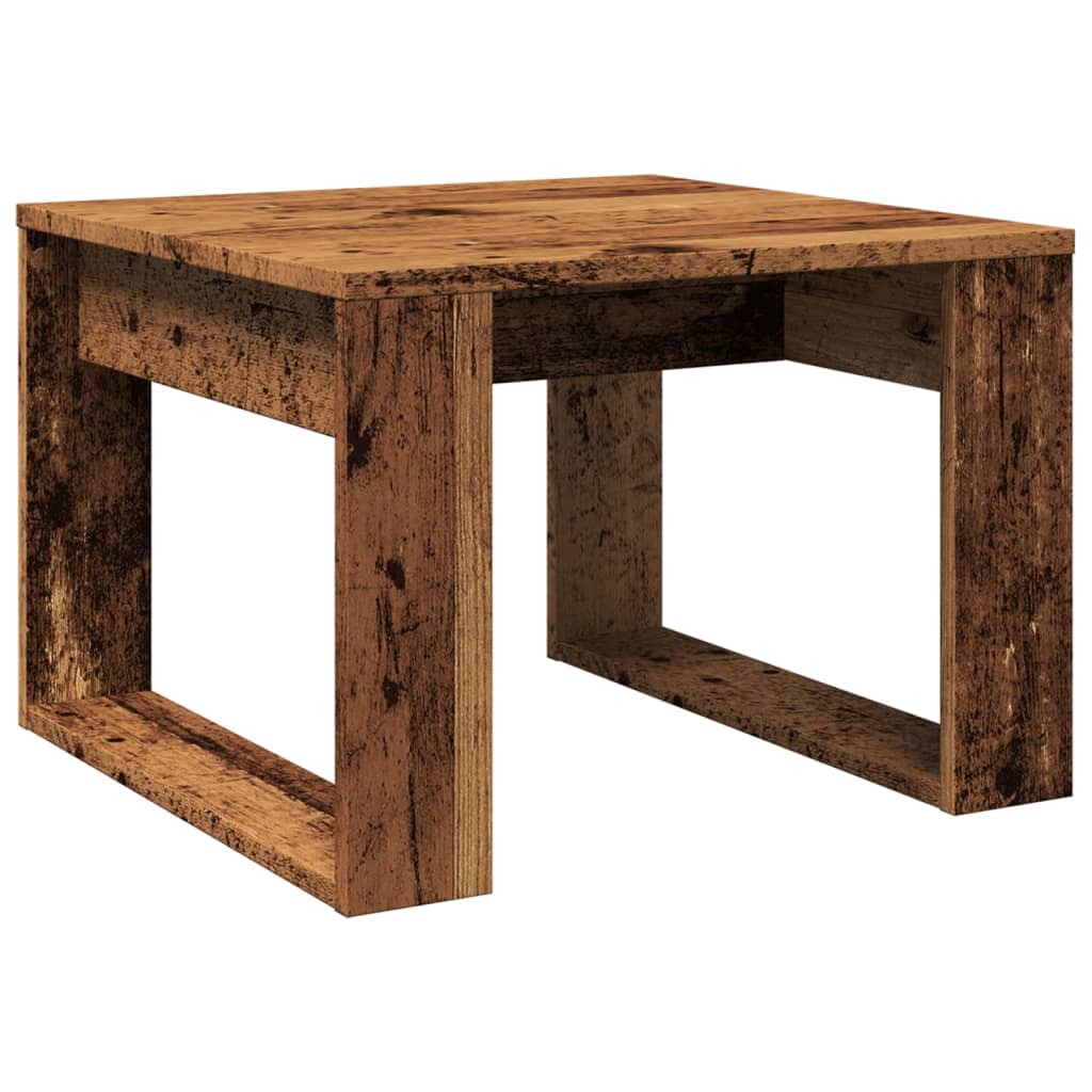 vidaXL Side Table Old Wood 50x50x35 cm Engineered Wood 2
