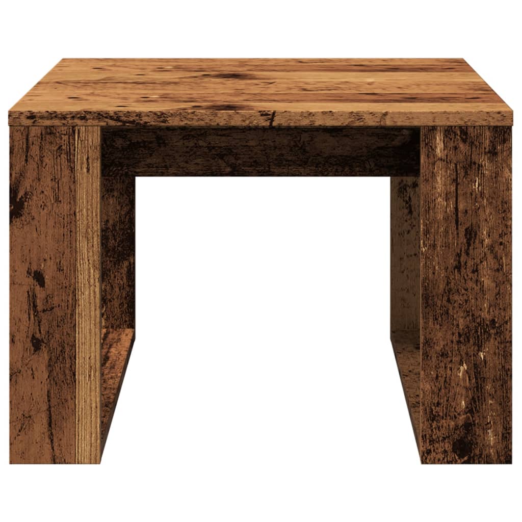 vidaXL Side Table Old Wood 50x50x35 cm Engineered Wood 4