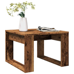vidaXL Side Table Old Wood 50x50x35 cm Engineered Wood 1