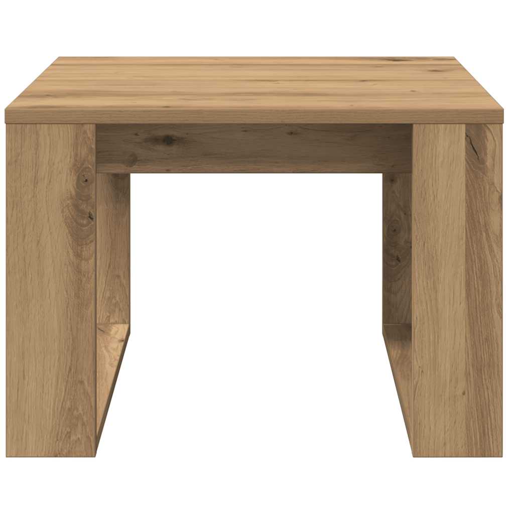 vidaXL Side Table Artisan Oak 50x50x35 cm Engineered Wood 4