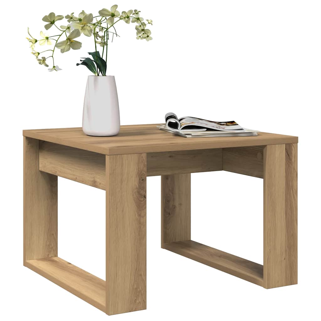 vidaXL Side Table Artisan Oak 50x50x35 cm Engineered Wood 1