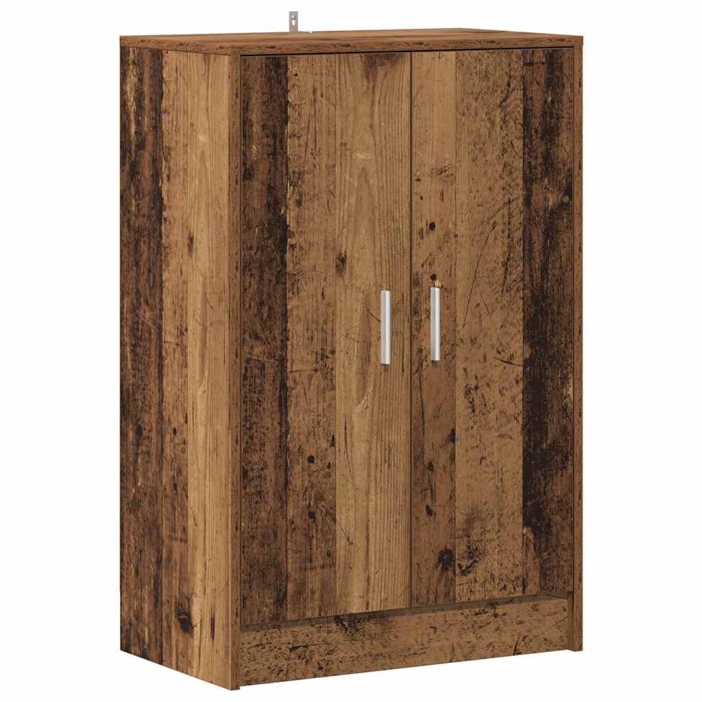 vidaXL Shoe Cabinet 60 x 35 x 92 cm Old Wood 6 shelves 2