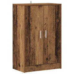 vidaXL Shoe Cabinet 60 x 35 x 92 cm Old Wood 6 shelves 2
