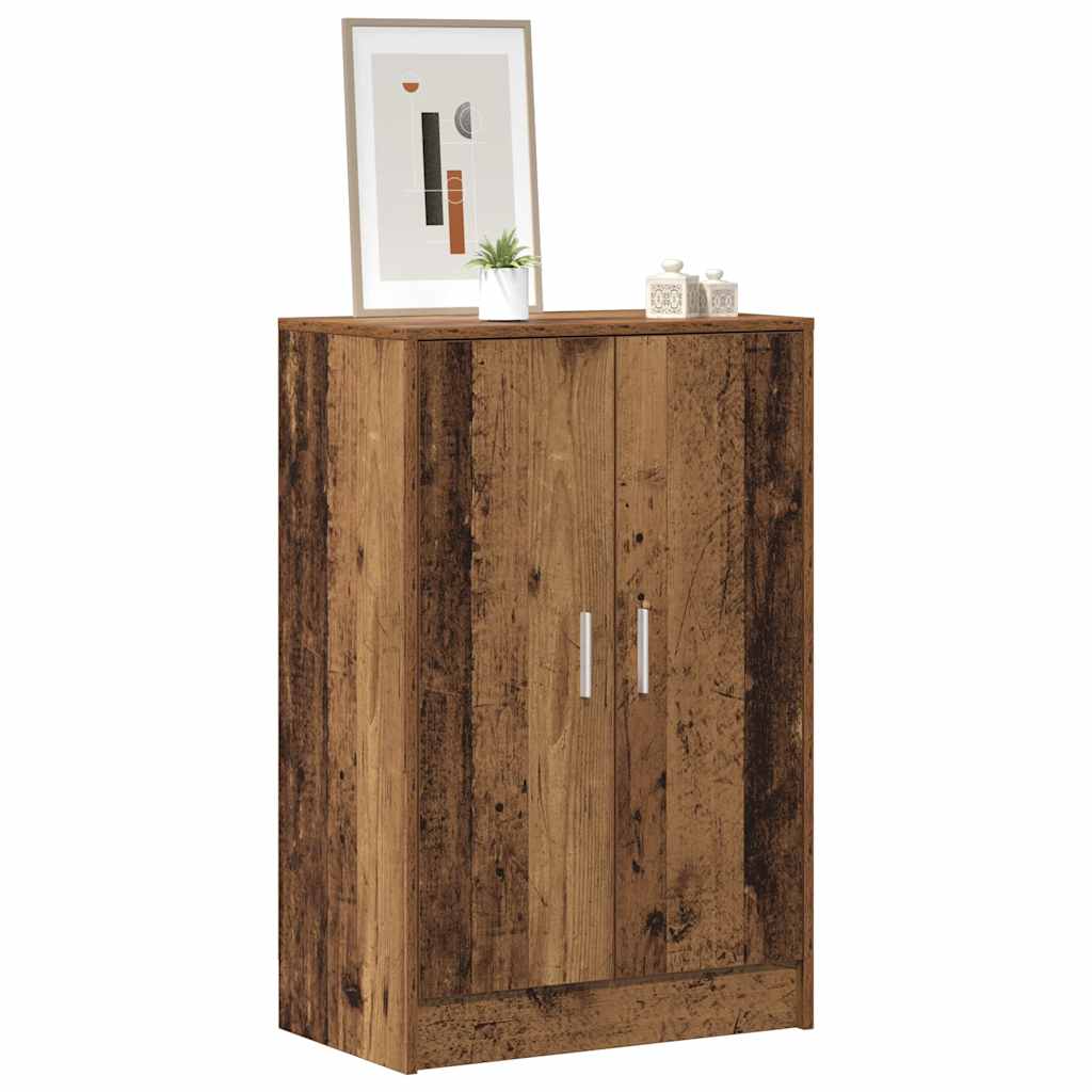 vidaXL Shoe Cabinet 60 x 35 x 92 cm Old Wood 6 shelves 3