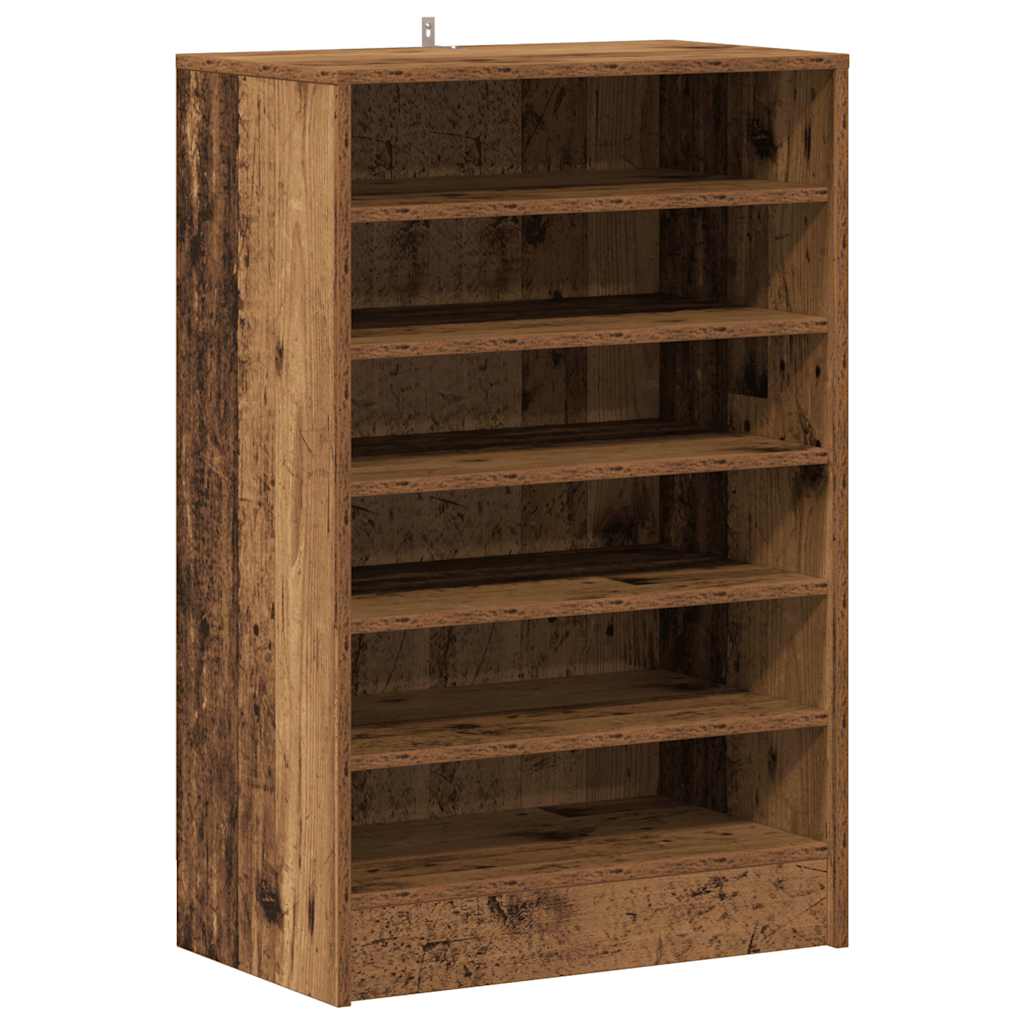 vidaXL Shoe Cabinet 60 x 35 x 92 cm Old Wood 2