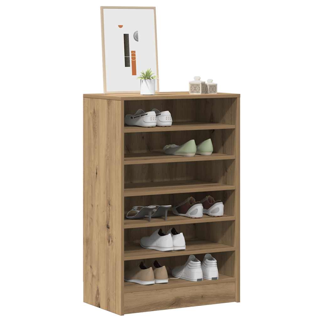 vidaXL Shoe Cabinet 60 x 35 x 92 cm Artisan Oak 6 pairs of shoes 3