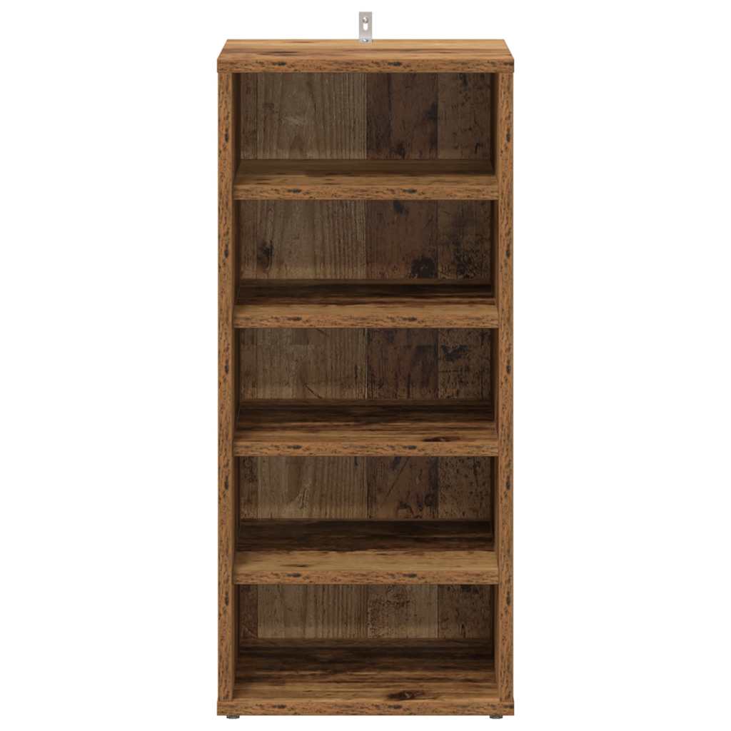 vidaXL Shoe Cabinet 32 x 35 x 70 cm Old Wood 5 shoes 4