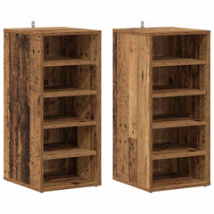 vidaXL Shoe Cabinet 32 x 35 x 70 cm Old Wood 2