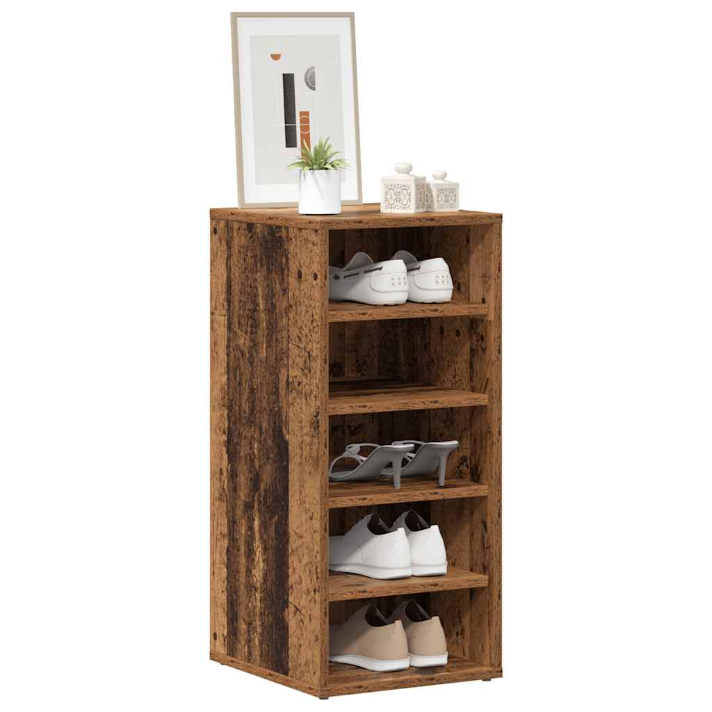 vidaXL Shoe Cabinet 32 x 35 x 70 cm Old Wood 3