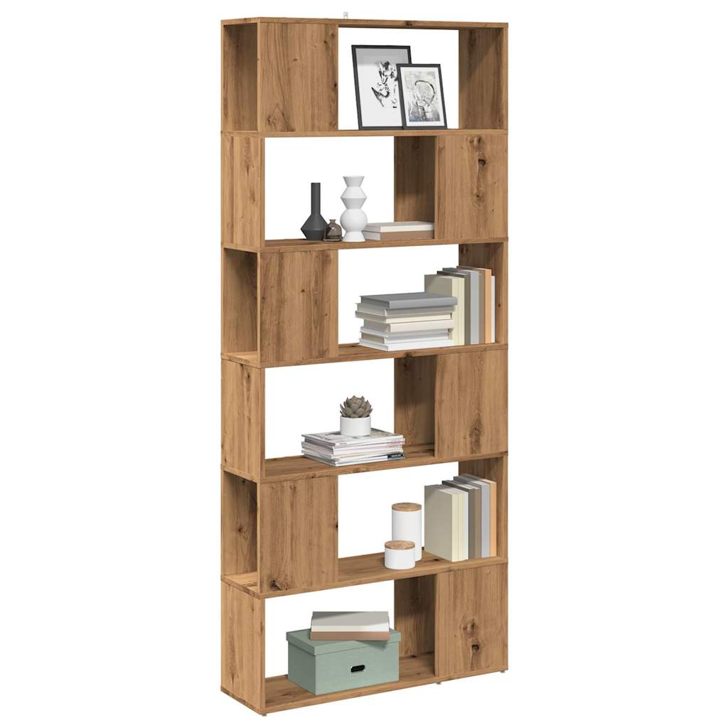 Book Cabinet Room Divider 80x24x186 cm Engineered Wood Artisan oak
