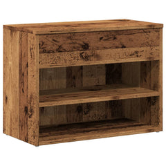 vidaXL Shoe Bench Old Wood 60x30x45 cm Engineered Wood 2