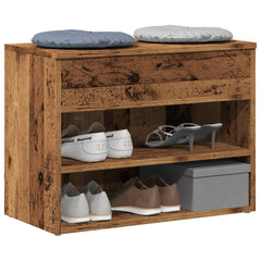 vidaXL Shoe Bench Old Wood 60x30x45 cm Engineered Wood 1