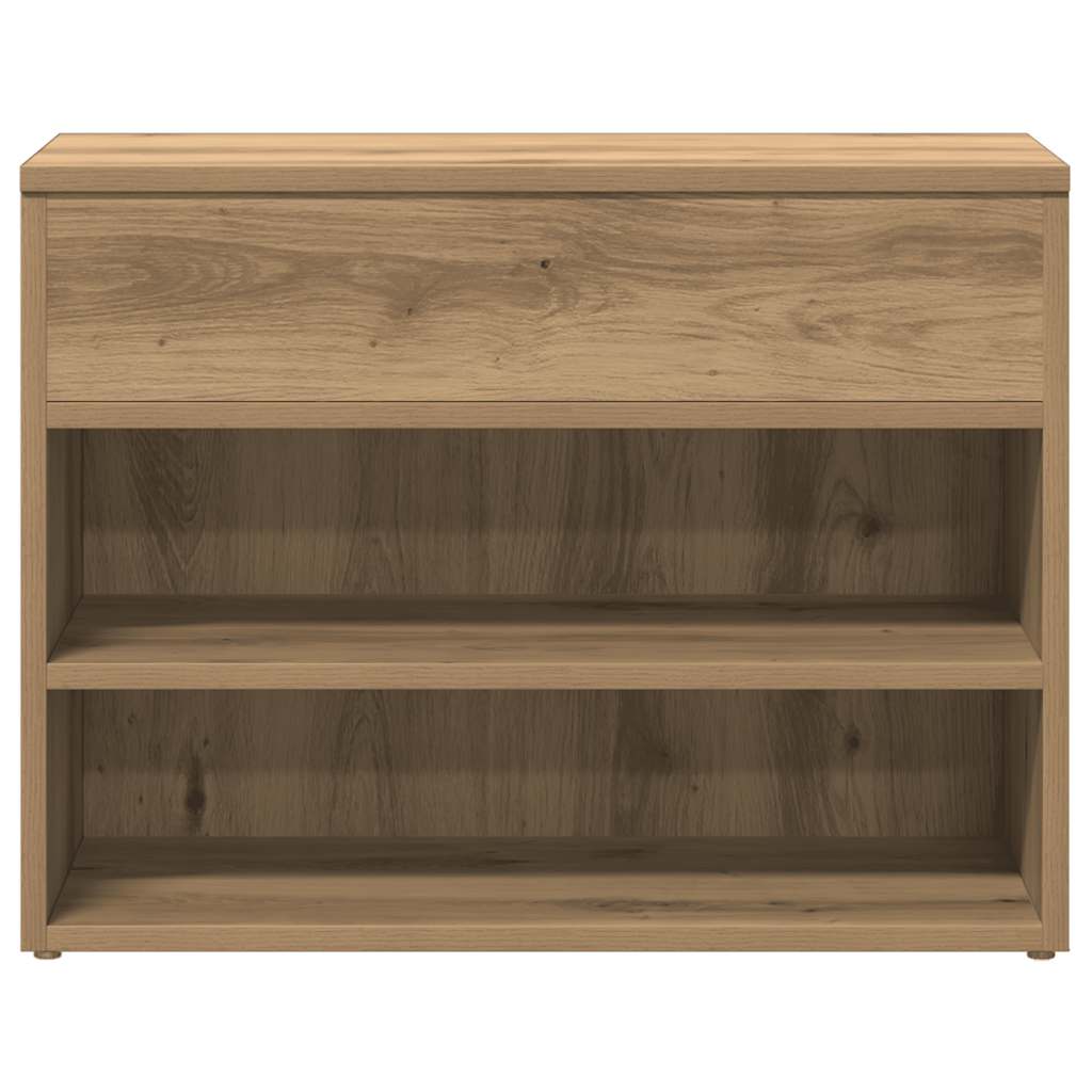 vidaXL Shoe Bench Artisan Oak 60x30x45 cm Engineered Wood 5