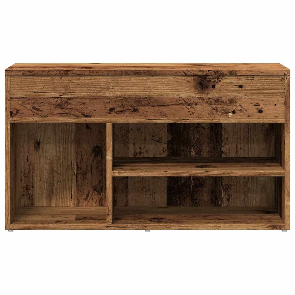 vidaXL Shoe Bench Old Wood 80x30x45 cm Engineered Wood 4