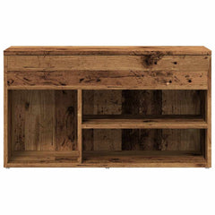 vidaXL Shoe Bench Old Wood 80x30x45 cm Engineered Wood 4